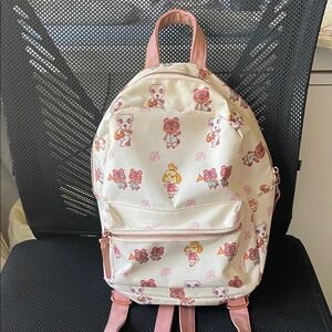 Animal crossing switch mini backpack (pastel pink and cream)